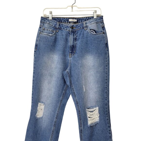 Avec Les Filles Distressed  High Rise Jeans - Picture 3 of 5